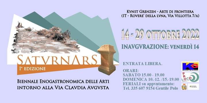 SaturnArs: biennale enogastronomica delle Arti intorno alla Via Claudia Augusta