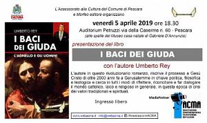 Pescara: 5 aprile 2019: presentazione del libroi baci dei giudadi umberto rey.