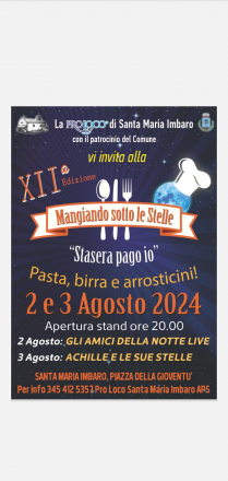 Mangiando sotto le stelle sta sera pago io