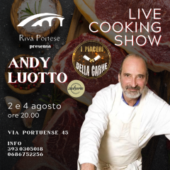 Riva portese  presenta  i piaceri della carne  di e con andy luotto 