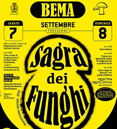 38ª sagra dei funghi bema (sondrio)