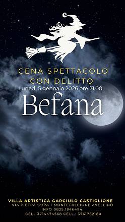 Cena spettacolo con delitto la notte della befana