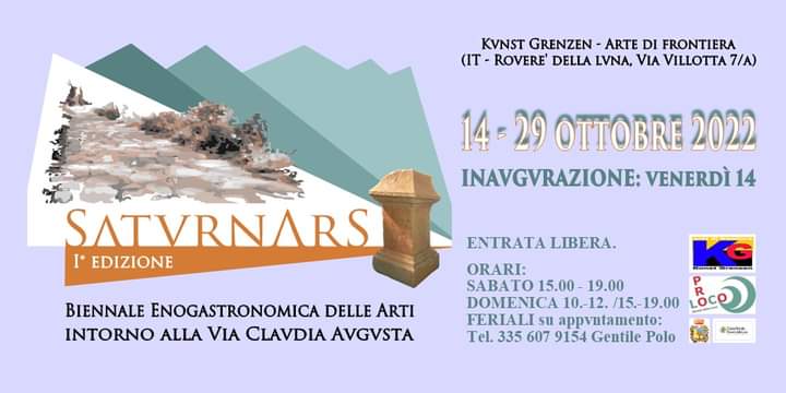 Saturnars: biennale enogastronomica delle arti intorno alla via claudia augusta