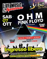 Sab 7 ott - apericena e live music con gli ohm pink floyd tribute band + dj set