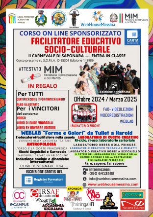 Facilitatore educativo socio-culturale -  il carnevale di saponara ….. entra in classe