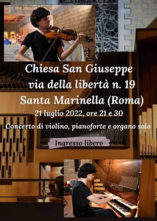 Concerto di violino pianoforte e organo solo