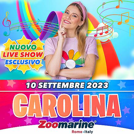 Nuovo show per carolina, star della tv per i piccoli, che torna il 10 settembre a zoomarine.