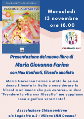 Platone con la filosofa maria giovanna farina