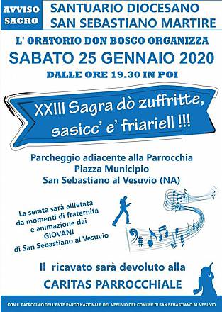 Xxiii sagra dò zuffritte, sasicc' e friariell