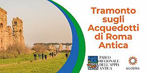 Tramonto sugli acquedotti di roma antica - visita guidata a piedi