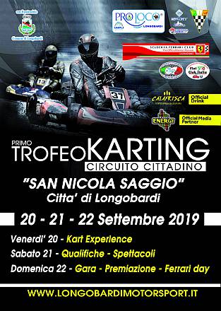 1° trofeo karting circuito cittadino san nicola saggio - citta' di longobardi 20-21-22 settembre 2019