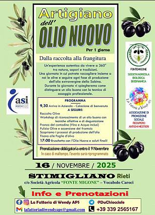 Artigiano dell'olio nuovo per 1 giorno