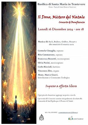 Il dono, mistero del natale concerto di beneficenza vincenzo zito organista