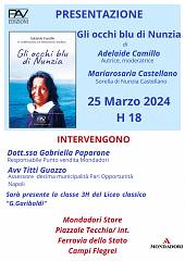 Presentazione del romanzo gli occhi blu di nunzia di adelaide camillo