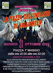 La piazza dell'incanto di halloween