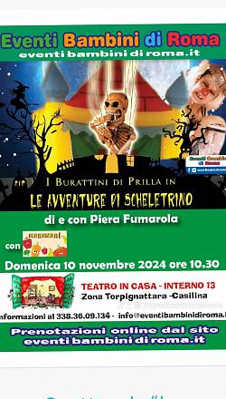 Spettacolo di burattini le avventure di scheletrino