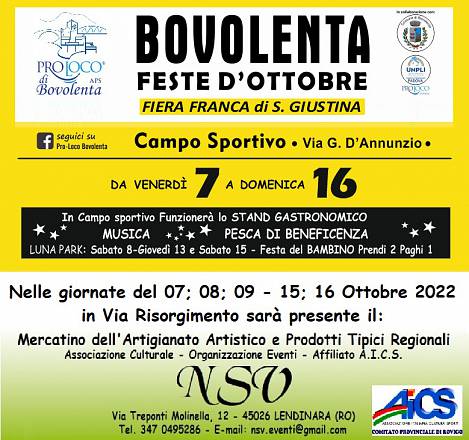 Fiera franca di santa giustina e feste d'ottobre - il mercatino