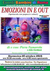 Spettacolo per bambini con pupazzi e attori  emozioni in e out