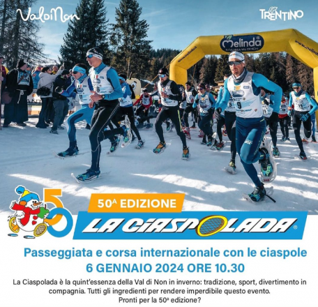 50a edizione de la ciaspolada – corsa e passeggiata internazionale con racchette da neve