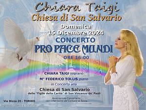 Chiara taigi canta in concerto pro pace mundi a torino - chiesa di san salvario – domenica