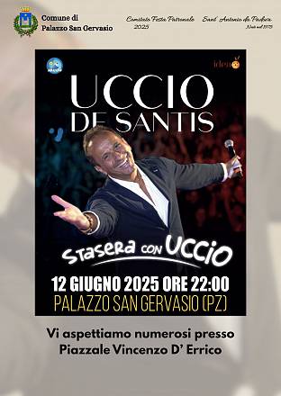 Stasera com uccio de santis che