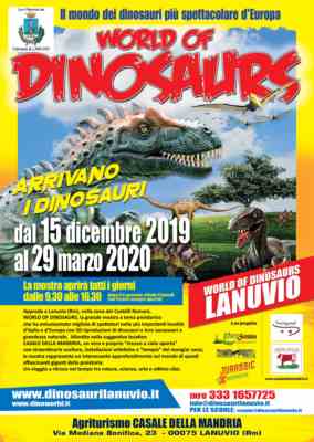World of dinosaurs - la mostra itinerante più grande d'europa dal 15 dicembre a lanuvio