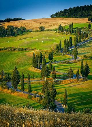 Nel mare delle crete della val d'orcia