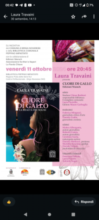 Presentazione del romanzo cuore di gallo di laura travaini