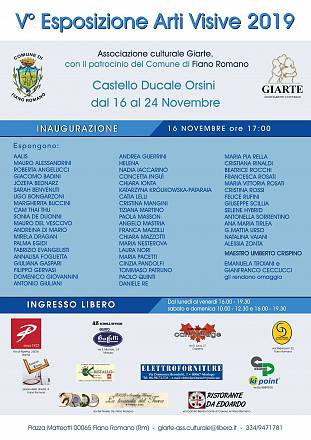 V° esposizione arti visive 2019
