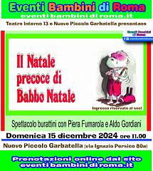 Spettacolo teatrale per bambini il natale precoce di babbo natale