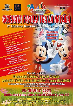Giornata family tra la natura - bambini in festa & non solo...