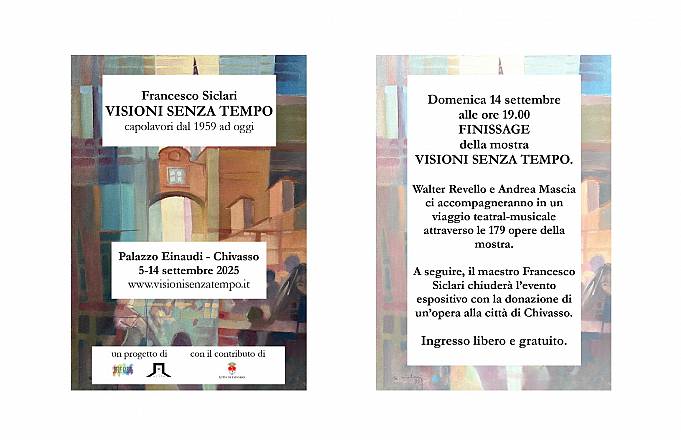 Finissage della mostra visioni senza tempo del maestro francesco siclari