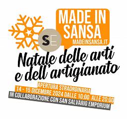 Natale delle arti e dell'artigianato made in sansa con emporium