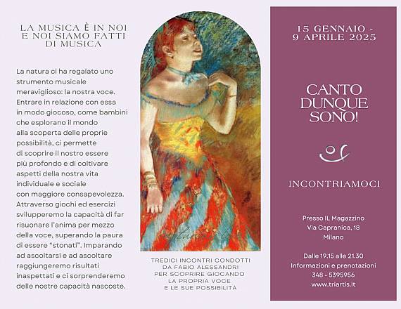 Canto dunque sono!