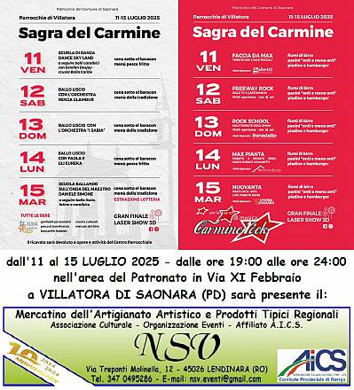 Mercatini della sagra del carmine - carmine rock