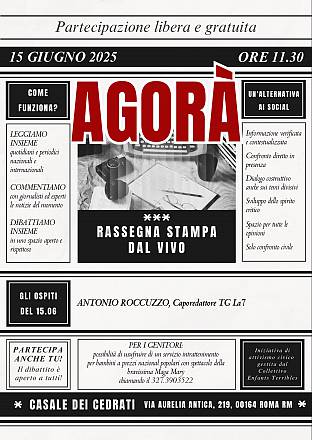Agorà – rassegna stampa dal vivo