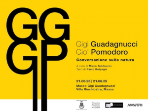 Un disegno inedito per la mostra  gigi guadagnucci gio' pomodoro | conversazione sulla nat