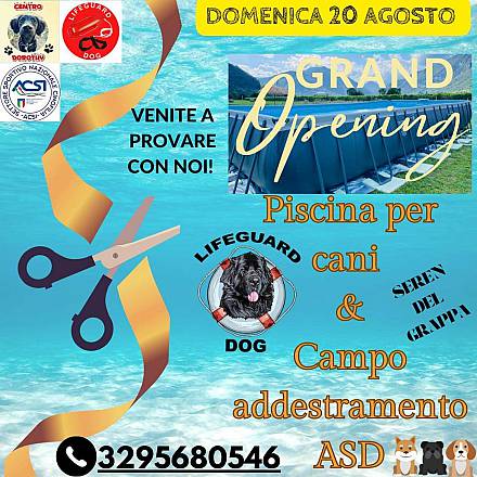 Inaugurazione piscina per cani asd