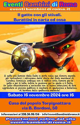 Spettacolo teatrale per bambini il gatto con gli stivali