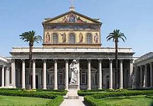 La grandiosa  basilica patriarcale   di s. paolo fuori le mura.