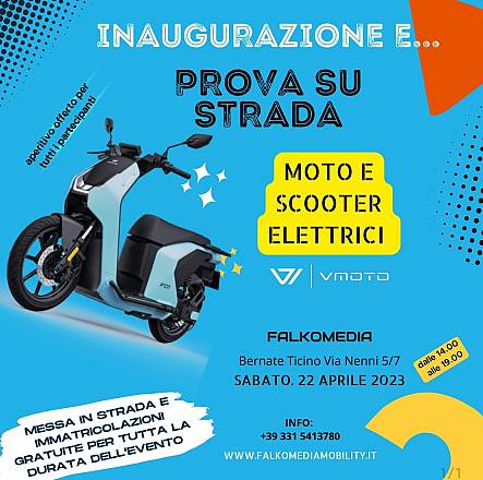Inaugurazione + test ride moto e scooters elettrici v-moto soco