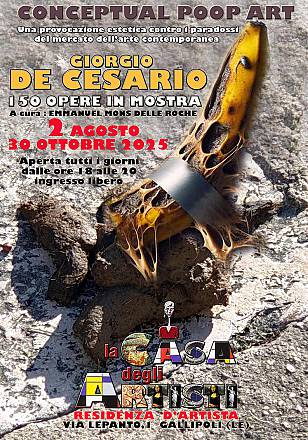 “conceptual poop art di giorgio de cesario 150 opere ne la casa degli artisti
