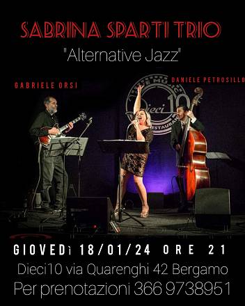 Sabrina sparti trio in concerto alternative jazz