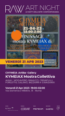 Kymeiax art party finissage della mostra collettiva di mogavero, ranucci, crisafulli, forl