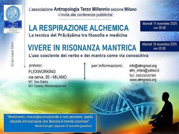 Conferenze pubbliche: la respirazione alchemica e vivere in risonanza mantrica presso flexworking
