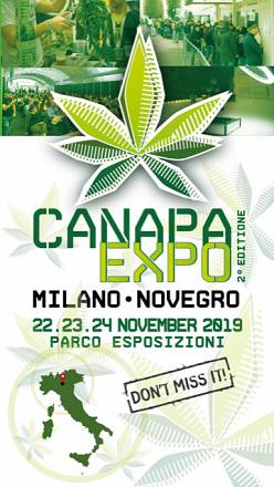 Canapa expo 2019, dal 22 al 24 novembre al parco esposizioni novegro di milano
