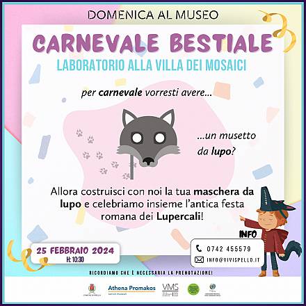 Carnevale bestiale | villa dei mosaici