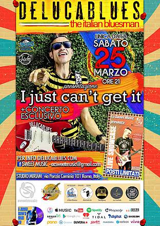 Sab 25 marzo delucablues concerto showcase - studio miriam roma h21