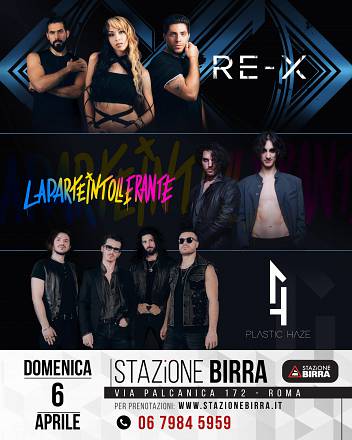 Concerto imperdibile il 6 aprile a stazione birra: plastic haze, laparteintollerante e re-x sullo stesso palco!