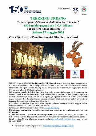 Trekking urbano “alla scoperta delle tracce dello stambecco in città